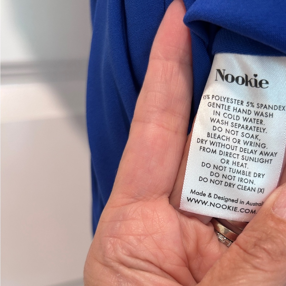 Nookie Cobalt Blue Tia Mini Bodycon Dress Soft Jersey Size Small NWT - Picture 12 of 12